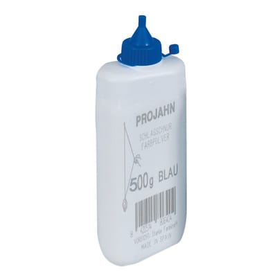 Farbpulverflasche 500g blau für Schlagschnurroller