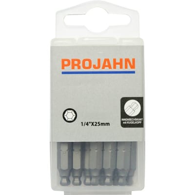 1/4" Kugelkopf Bit L25mm 2,5mm 10er Pack