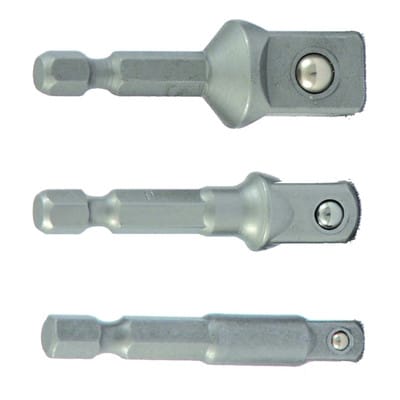 1/4" Bit Adapter Set 3-teilig Länge 50mm für Stecknüsse 1/4", 3/8", 1/2