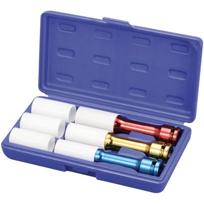 1/2" Schlagnuss-Satz für Alufelgen 6-teilig, extra tief