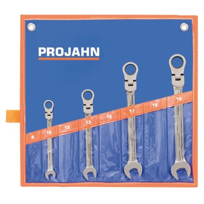 GearTech Schlüssel-Satz flexibel Rolltasche 4-teilig 10|13|17|19mm