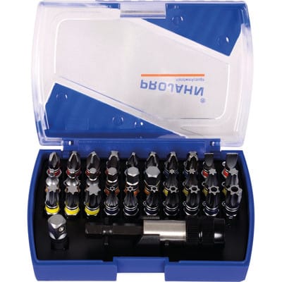 1/4" Bit Box mit markierten Bits 32-teilig