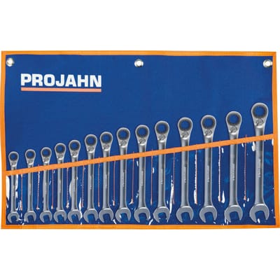GearTech Schlüssel-Satz Rolltasche umschaltbar 14-teilig 6 - 19mm