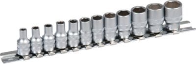 1/4" Xi-on Stecknuss Schiene 12-teilig