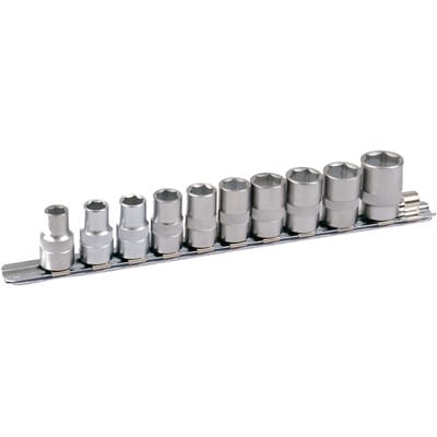 1/2" Stecknuss Satz auf Schiene 10-teilig