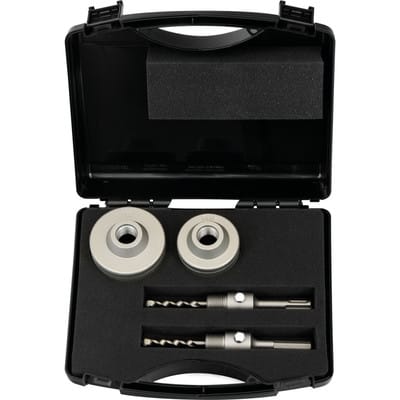 Schlagbohrkronen-Set 68/82 mm Aufn. (SDS-plus /6-kant) +Zentrierbohrer Aufnahme M22