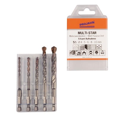 Multi-Star Satz 5-teilig 6-kant 4, 5, 6, 8, 10mm