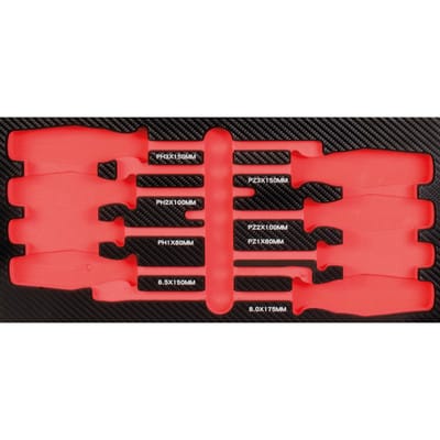 Einlage leer für 8 Schraubendreher PH + PZ + SL