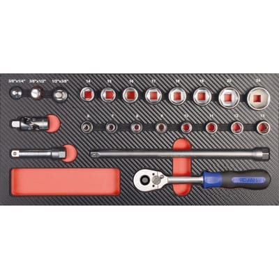 3/8" Werkzeug-Satz Einlage 23-teilig