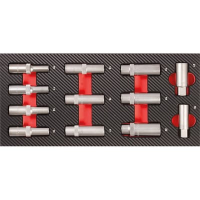 Stecknuss Einlage 12-teilig 1/2" tiefe Nüsse