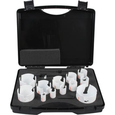 Koffer mit HM TCT Multilochsägen, 19-22-25-32-35-40-44-51-57-64-68-76mm