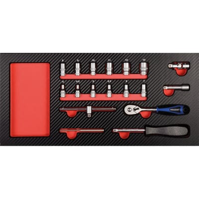 1/4" Xi-on Werkzeug-Satz Einlage 18-teilig