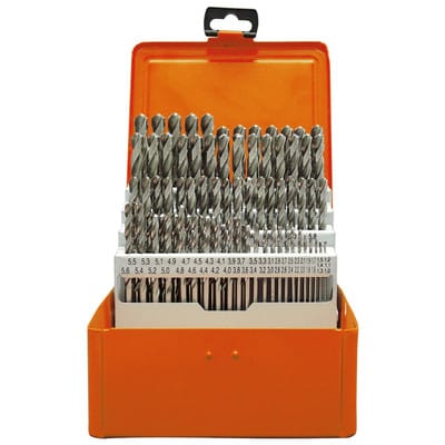 Bohrerkassette DIN 338 HSS-G 50-teilig 1-5,9/0,1mm TURBO