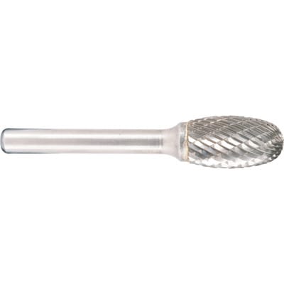 Hartmetallfräser, Form E Oval / Tropfen d1 16.0mm, Schaft-ø6.0mm Kreuzverzahnung