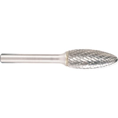 Hartmetallfräser, Form H Flamme d1 6.0mm, Schaft-ø6.0mm Kreuzverzahnung