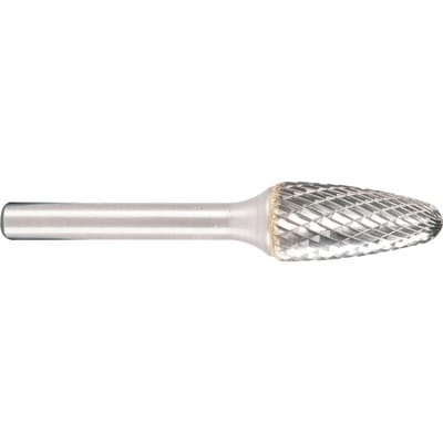 Hartmetallfräser, Form F Rundbogen d1 6.3mm, Schaft-ø3.0mm Kreuzverzahnung