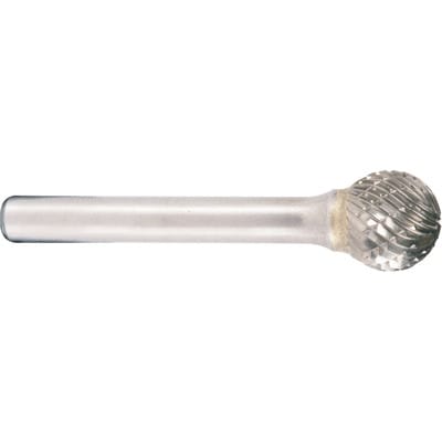 Hartmetallfräser, Form D Kugel d1 6.3mm, Schaftd. 3.0mm Kreuzverzahnung