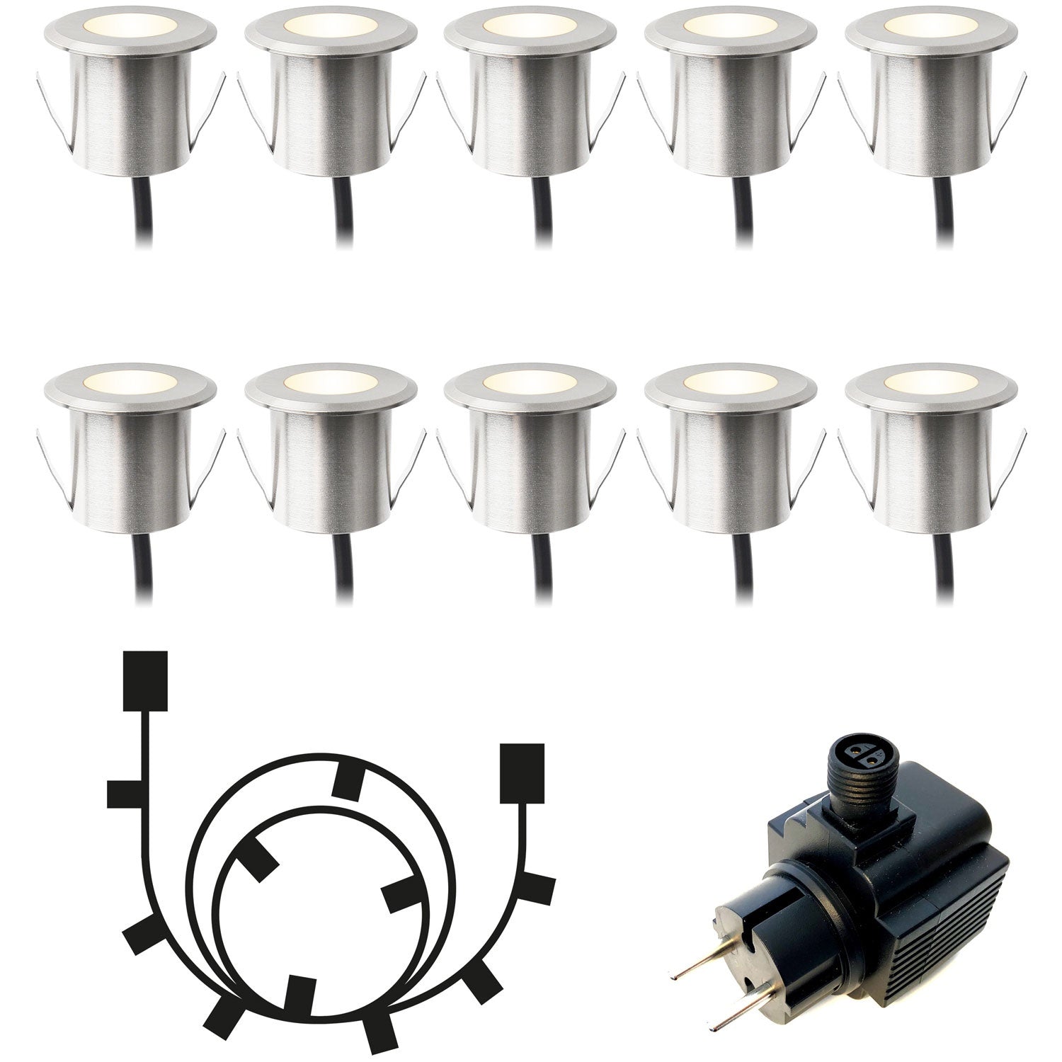 Dexter Decklight 10er-pack Silber-starterpaket