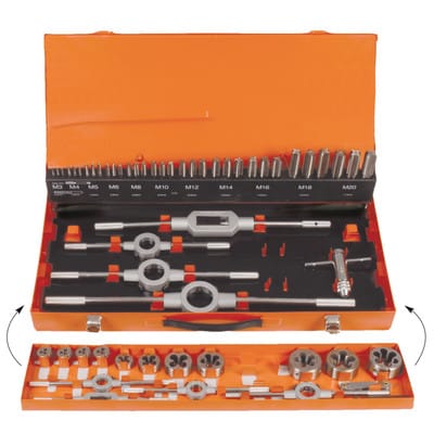 Gewinde Schneidzeug Satz HSS-G 55-teilig M3-M20 im Metallkoffer