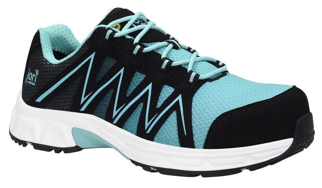 Sicherheitshalbschuh jo_SPEEDY black-aqua Low ESD S1PS, Gr. 38