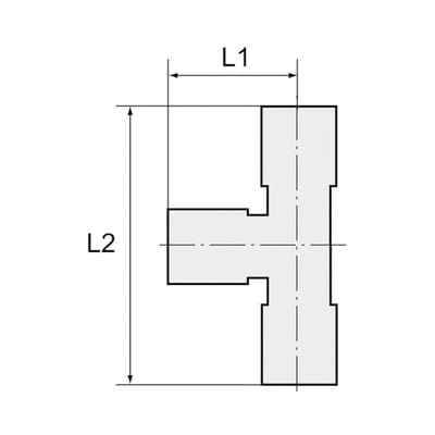 T-Steckverschraubung »Blaue Serie« mini, L-Form, drehbar, R 1/8