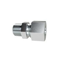 Gerade Einschraubverschraubung, NPT 1/8 A, Rohr-Ø 6, Stahl verzinkt