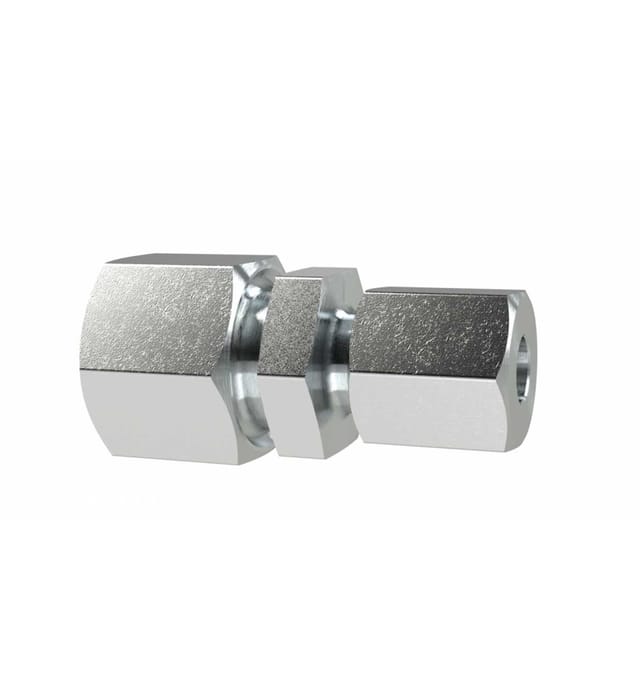 Gerade Reduzierverschraubung, Rohr-Außen-Ø 8/6mm, Stahl verzinkt
