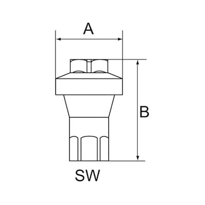 Inline-Druckregler für Trinkwasser, ohne Entlüftung, G 1/4", 6 bar
