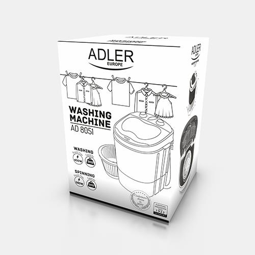 [gebraucht] Adler Ad 8051 - Waschmaschine (laptop, Top-load, Blau, Weiß, Schleudern, Top, 3 Kg) 360x370x530 Cm (360x370x530 Cm)