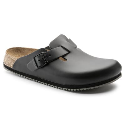 Clog Boston Super Grip, Naturleder, schwarz, Weite normal, Größe 36