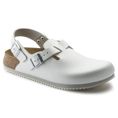 Clog Tokio Super Grip, Naturleder, weiß, Weite normal, Größe 43