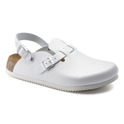 Clog Kay Superlauf, Naturleder, weiß, normal, Größe 40
