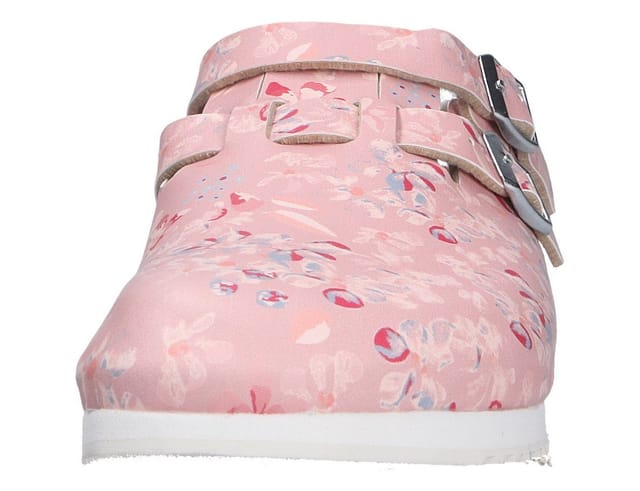 Clog Kay Superlauf, Birko-Flor, Flower Field Rose, schmal, Größe 38