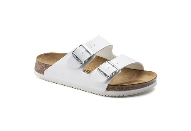 Sandale Arizona Superlauf, Birko-Flor, weiß, Weite normal, Größe 44