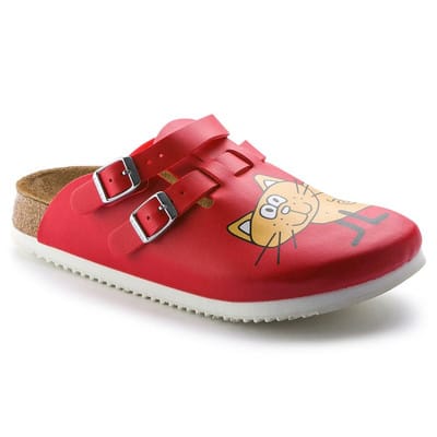 Clog Kay Superlauf, Birko-Flor, Cat Red, schmal, Größe 37