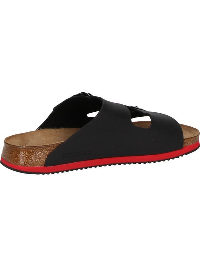 Sandale Arizona Superlauf, Birko-Flor, schwarz/rot, normal, Größe 43