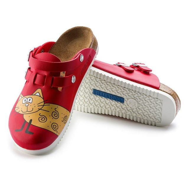 Clog Kay Superlauf, Birko-Flor, Cat Red, schmal, Größe 40