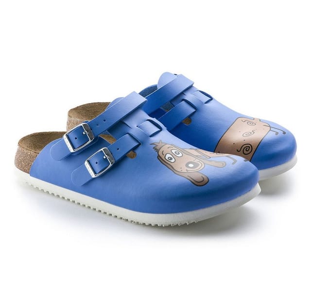 Clog Kay Superlauf, Birko-Flor, Dog Blue, schmal, Größe 42