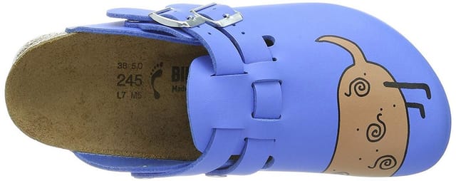 Clog Kay Superlauf, Birko-Flor, Dog Blue, schmal, Größe 35
