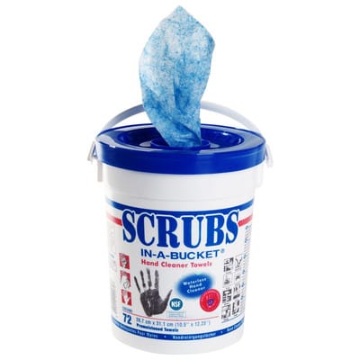 Feuchte Reinigungstücher Scrubs, Eimer mit 72 Stück