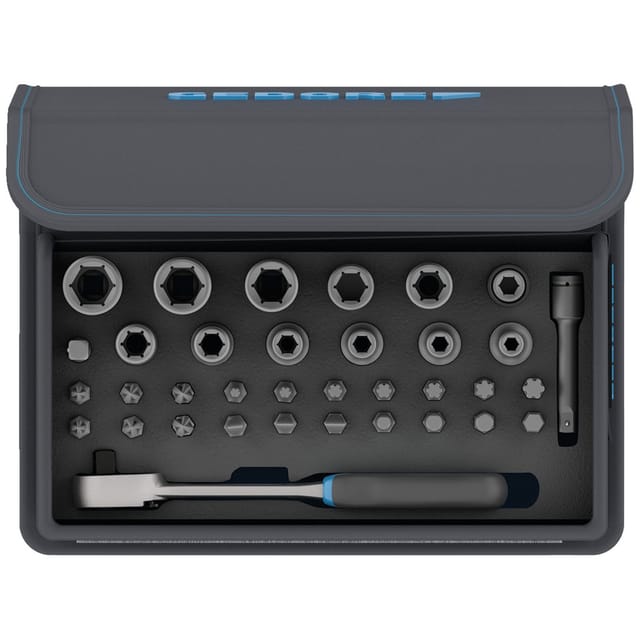 TC 666-MU-20 Bit-Steckschlüssel-Satz mit Knarre 1/4" 35-teilig
