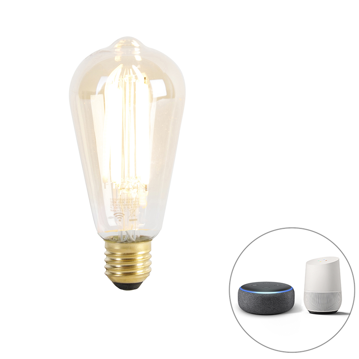 Calex Edison Led-filament St64 Amber E27