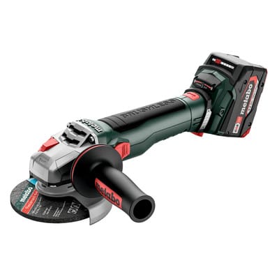 Akku-Winkelschleifer WB 18 LT BL 11-125 Quick (613054650), metaBOX 165 L, 18V 2x5.2Ah Li-Power + ASC 55