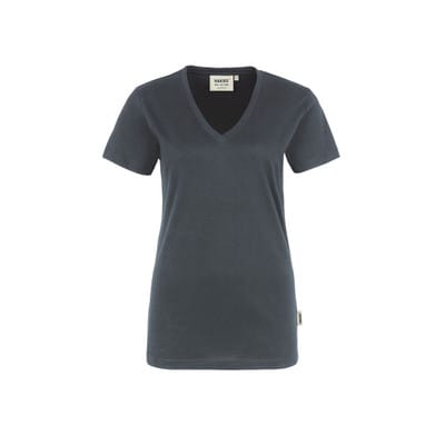 Damen V-Shirt Classic 126, anthrazit, Größe M