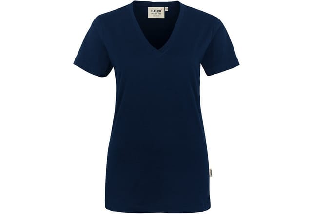 Damen V-Shirt Classic 126, tinte, Größe S