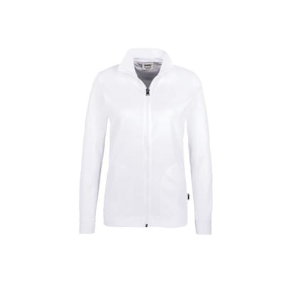Damen Interlockjacke 227, weiß, Größe 2XL