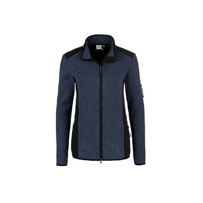 Damen Strickfleecejacke Churchill 236, marine meliert, Größe L