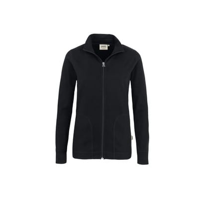Damen Interlockjacke 227, schwarz, Größe S