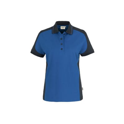 Damen Poloshirt Contrast Mikralinar® 239, royalblau/anthrazit, Größe XS