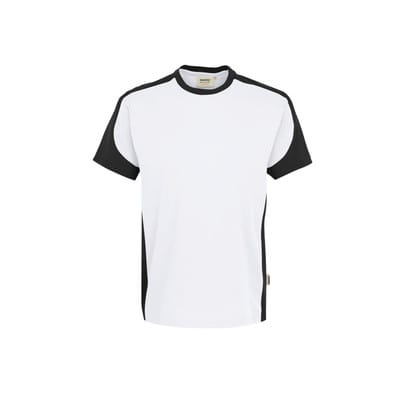 T-Shirt Contrast Mikralinar® 290, weiß/anthrazit, Größe 4XL